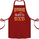 Being a Dad Biker Motorcycle Motorbike Cotton Apron 100% Organic Maroon