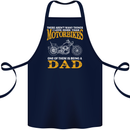 Being a Dad Biker Motorcycle Motorbike Cotton Apron 100% Organic Navy Blue