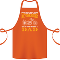 Being a Dad Biker Motorcycle Motorbike Cotton Apron 100% Organic Orange
