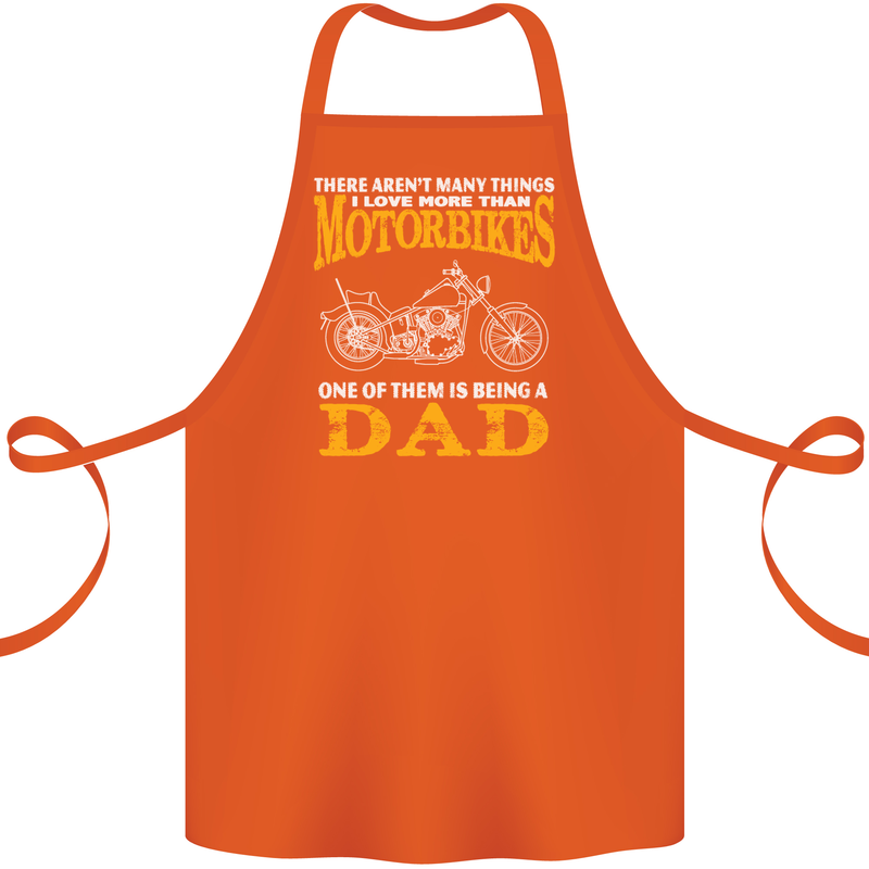Being a Dad Biker Motorcycle Motorbike Cotton Apron 100% Organic Orange