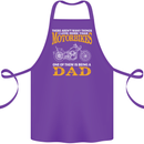 Being a Dad Biker Motorcycle Motorbike Cotton Apron 100% Organic Purple