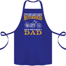 Being a Dad Biker Motorcycle Motorbike Cotton Apron 100% Organic Royal Blue