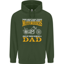 Being a Dad Biker Motorcycle Motorbike Mens 80% Cotton Hoodie Forest Green