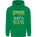 Being a Dad Biker Motorcycle Motorbike Mens 80% Cotton Hoodie Irish Green