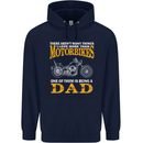 Being a Dad Biker Motorcycle Motorbike Mens 80% Cotton Hoodie Navy Blue