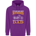 Being a Dad Biker Motorcycle Motorbike Mens 80% Cotton Hoodie Purple