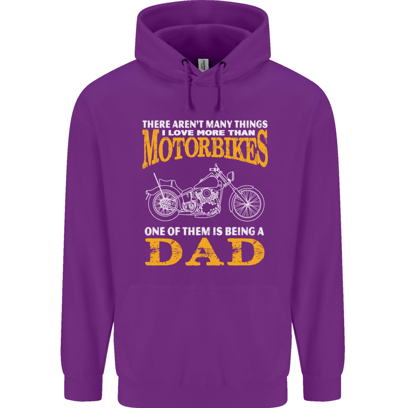 Being a Dad Biker Motorcycle Motorbike Mens 80% Cotton Hoodie Purple