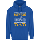 Being a Dad Biker Motorcycle Motorbike Mens 80% Cotton Hoodie Royal Blue
