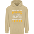 Being a Dad Biker Motorcycle Motorbike Mens 80% Cotton Hoodie Sand