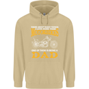 Being a Dad Biker Motorcycle Motorbike Mens 80% Cotton Hoodie Sand
