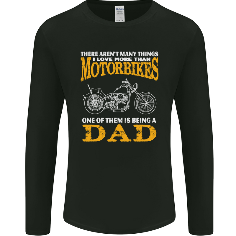 Being a Dad Biker Motorcycle Motorbike Mens Long Sleeve T-Shirt Black
