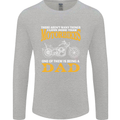 Being a Dad Biker Motorcycle Motorbike Mens Long Sleeve T-Shirt Sports Grey
