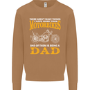 Being a Dad Biker Motorcycle Motorbike Mens Sweatshirt Jumper Caramel Latte