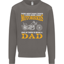 Being a Dad Biker Motorcycle Motorbike Mens Sweatshirt Jumper Charcoal
