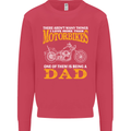 Being a Dad Biker Motorcycle Motorbike Mens Sweatshirt Jumper Heliconia