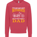 Being a Dad Biker Motorcycle Motorbike Mens Sweatshirt Jumper Heliconia