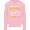 Being a Dad Biker Motorcycle Motorbike Mens Sweatshirt Jumper Light Pink