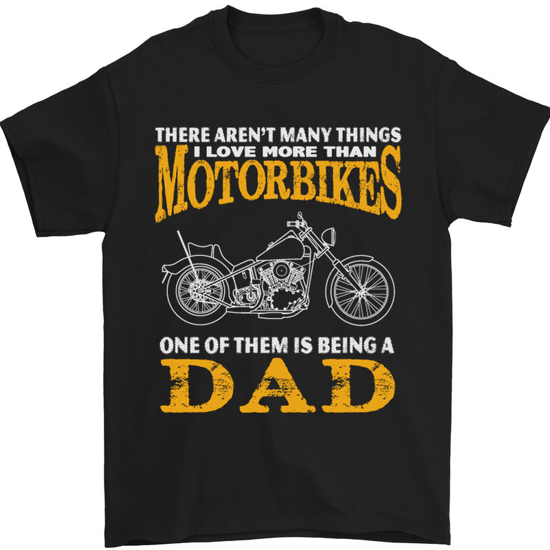 Being a Dad Biker Motorcycle Motorbike Mens T-Shirt Cotton Gildan Black