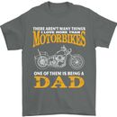Being a Dad Biker Motorcycle Motorbike Mens T-Shirt Cotton Gildan Charcoal