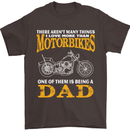 Being a Dad Biker Motorcycle Motorbike Mens T-Shirt Cotton Gildan Dark Chocolate