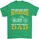 Being a Dad Biker Motorcycle Motorbike Mens T-Shirt Cotton Gildan Irish Green