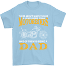 Being a Dad Biker Motorcycle Motorbike Mens T-Shirt Cotton Gildan Light Blue