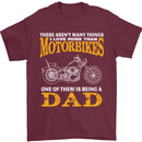 Being a Dad Biker Motorcycle Motorbike Mens T-Shirt Cotton Gildan Maroon