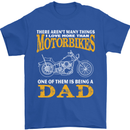 Being a Dad Biker Motorcycle Motorbike Mens T-Shirt Cotton Gildan Royal Blue