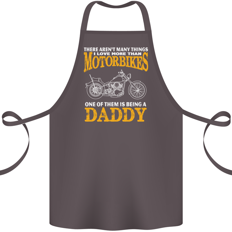 Being a Daddy Biker Motorcycle Motorbike Cotton Apron 100% Organic Dark Grey