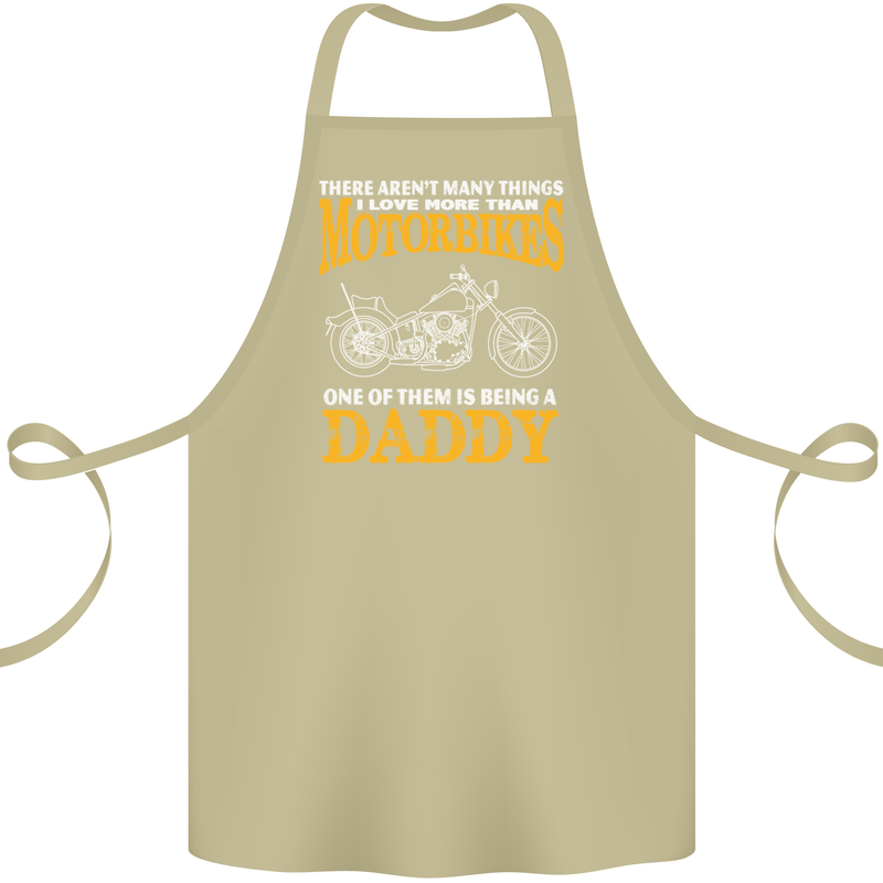 Being a Daddy Biker Motorcycle Motorbike Cotton Apron 100% Organic Khaki