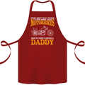 Being a Daddy Biker Motorcycle Motorbike Cotton Apron 100% Organic Maroon