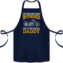 Being a Daddy Biker Motorcycle Motorbike Cotton Apron 100% Organic Navy Blue