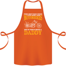 Being a Daddy Biker Motorcycle Motorbike Cotton Apron 100% Organic Orange
