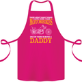 Being a Daddy Biker Motorcycle Motorbike Cotton Apron 100% Organic Pink
