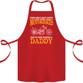 Being a Daddy Biker Motorcycle Motorbike Cotton Apron 100% Organic Red
