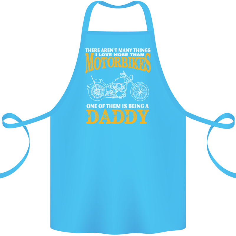 Being a Daddy Biker Motorcycle Motorbike Cotton Apron 100% Organic Turquoise