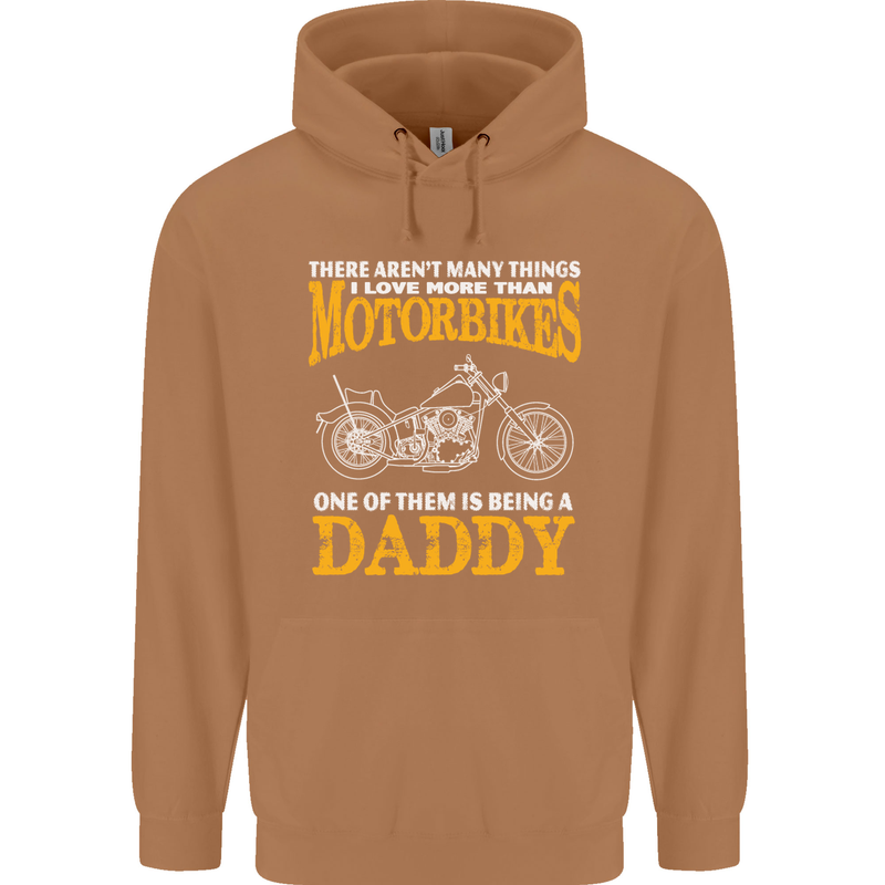 Being a Daddy Biker Motorcycle Motorbike Mens 80% Cotton Hoodie Caramel Latte