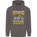 Being a Daddy Biker Motorcycle Motorbike Mens 80% Cotton Hoodie Charcoal