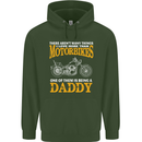 Being a Daddy Biker Motorcycle Motorbike Mens 80% Cotton Hoodie Forest Green