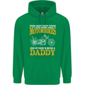Being a Daddy Biker Motorcycle Motorbike Mens 80% Cotton Hoodie Irish Green