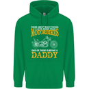 Being a Daddy Biker Motorcycle Motorbike Mens 80% Cotton Hoodie Irish Green