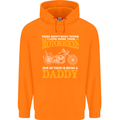 Being a Daddy Biker Motorcycle Motorbike Mens 80% Cotton Hoodie Orange