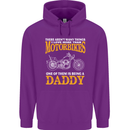 Being a Daddy Biker Motorcycle Motorbike Mens 80% Cotton Hoodie Purple