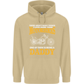 Being a Daddy Biker Motorcycle Motorbike Mens 80% Cotton Hoodie Sand