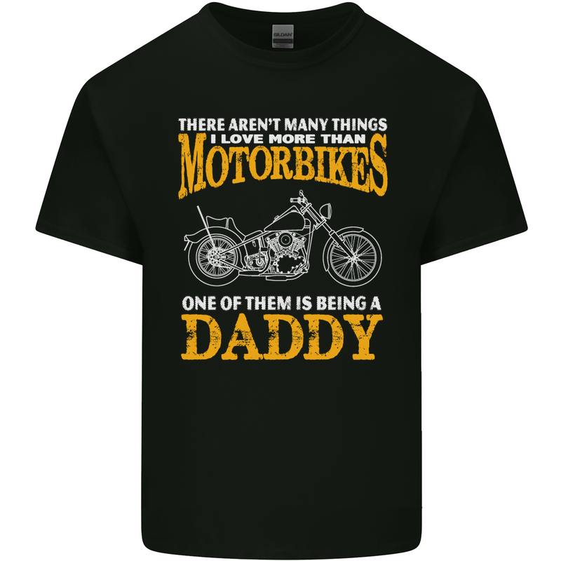 Being a Daddy Biker Motorcycle Motorbike Mens Cotton T-Shirt Tee Top Black