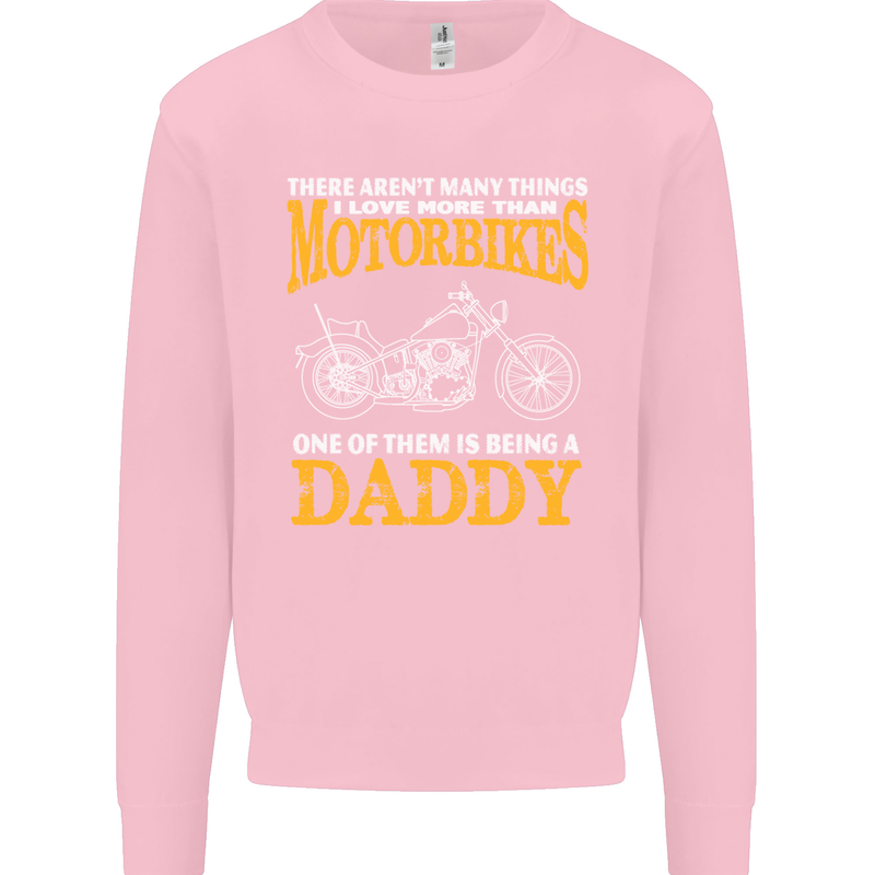 Being a Daddy Biker Motorcycle Motorbike Mens Sweatshirt Jumper Light Pink