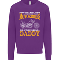 Being a Daddy Biker Motorcycle Motorbike Mens Sweatshirt Jumper Purple