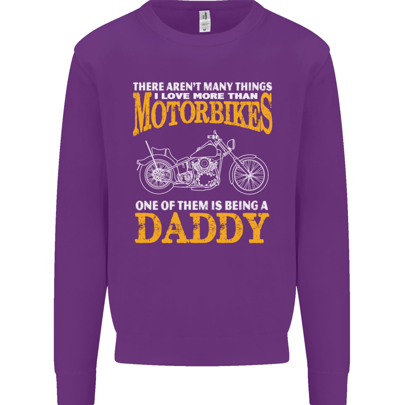 Being a Daddy Biker Motorcycle Motorbike Mens Sweatshirt Jumper Purple