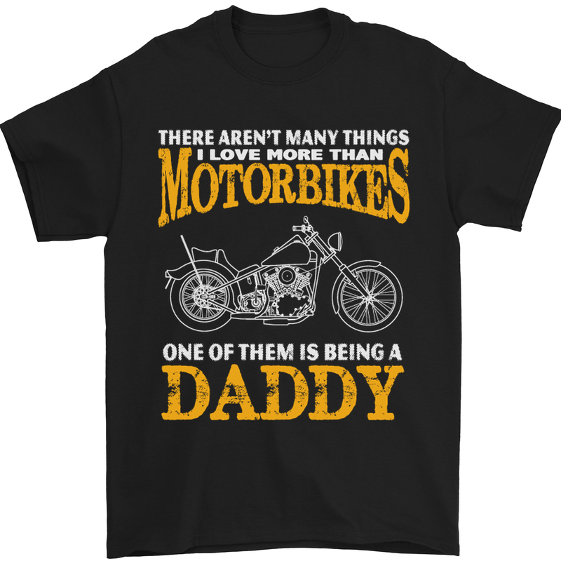 Being a Daddy Biker Motorcycle Motorbike Mens T-Shirt Cotton Gildan Black