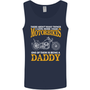 Being a Daddy Biker Motorcycle Motorbike Mens Vest Tank Top Navy Blue